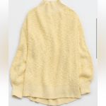 Aerie NWT  Hits the Spot Mockneck Sweater Size Large NEW YELLOW Photo 1