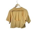 Adidas Training Hyperglam Orange Boxy Tee Open Back Women's Medium Photo 2