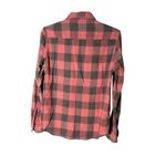 Faherty  Flannel Shirt Womens Small Button Up Reversible Distressed Plaid‎ #G5-6 Photo 6