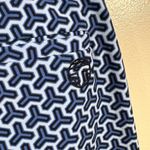 Tory Burch Sport Ankle Pants Size 0 Blue Geometric Straight Leg Golf Work Office Photo 7