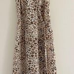 Nordstrom Rack NWT Mauby Satin Wrap Dress Dark Brown Giraffe / Size M Photo 8