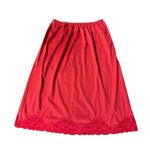 Vanity Fair Vintage Half Slip Red Nylon Lace Trim Womens M 26" USA Photo 2