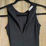 Popilush Black Ribbed Shapwear Modal Tummy Control Midi Dress Small/Medium Black Photo 5