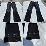 wilson's leather Maxima black suede flare pants with rhinestones swirl. Sz 6 Photo 15