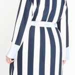 Eloquii  mixed striped blue‎ duster kimono cardigan light jacket size 24 Photo 1