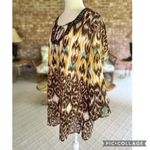 Club Z Animal Print Brown Multi Sequin Swim Beach Coverup L Tan Size L Photo 7