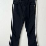 Mother jeans insider crop fray jeans black side stripe 27 Photo 0