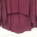 Lovers + Friends NEW  Maroon Top Blouse High Low Long Split Sleeves Size XS Photo 4