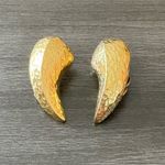 Givenchy Vintage  Gold Hammered Clip Earrings Photo 4