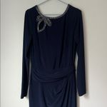 Ralph Lauren Evening Dress Gown Sz 8 Navy Blue Beaded Neckline Party Wedding ®️ Photo 1