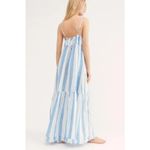 CP Shades CP Shade Free People Isabella Stripe Linen Maxi Dress Blue White Size XS Womens Photo 1