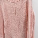 Wooden Ships  Pink Mohair Blend Distressed Knit Sweater Women's M/L Soft Photo 1