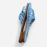 Mansur Gavriel Mignon baby blue pastel woven lambskin leather open toe Sandals 8 Photo 4