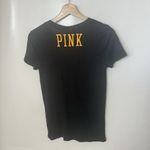 Victoria's Secret  Pink Pittsburgh Steelers T Shirt Black Sequin Bling V Neck S Photo 1