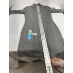 White House | Black Market womans  Sheath Dress Small Silver Shimmer Bell Sleeves Photo 5