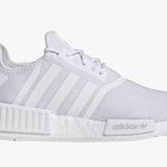 Adidas  NMD_r1 Sneakers in White/White/Silver Metallic Size 9 Photo 1