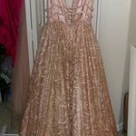 Jovani Rose Gold Prom Dress Photo 11