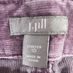 J. Jill Corduroy Skirt Womens 10 Burgundy Short Pockets Preppy Academia School Purple Photo 5