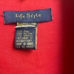 Vintage Christmas Wool Vest, Size Large, Life Style Embroidered Red Photo 4