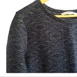 Loft  | quilted shimmer sweatshirt navy gold Large Photo 4