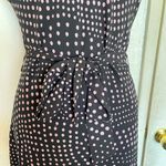 Laura Scott Dress Womens Sz 12 Polka Dots Rockabilly Pink Black Tied Midi Retro Photo 4