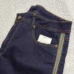 Soft Surroundings  women’s size 12 Dark Blue Jeans with Side Stripe high rise NWT Photo 1