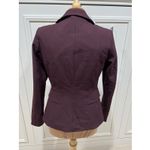 White House | Black Market WHBM Elegant Signature Blazer Size 2 Burgundy Check Photo 4