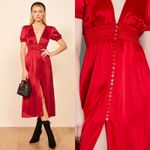 Reformation  Alexea‎ Maxi Dress Red US 2 Birthday Romantic Date Night Party Photo 1