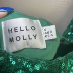 Hello Molly Wanna Know How You Feel Sequin Mini Tie Back Cut Out Dress 4 Green Photo 11