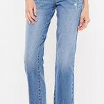 New KanCan Straight High Rise Crossover Waist Jean Size 31 Blue Photo 0