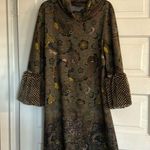 Isle By Melis Kozan Dress with Faux Fur Checkerboard Sleeves Brown Size M Photo 0