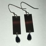 Elegant Black and Red Floral Boho Earrings Photo 3