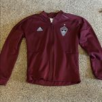 Adidas  Burgundy Full-Zip Jacket Photo 0