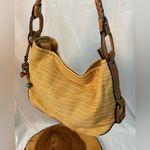 Fossil Tan Woven handbag/shoulder bag, not adjustable strap, magnetic closure Photo 13