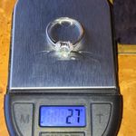 Natural Aquamarine Sterling Silver Ring Size 9 Photo 9