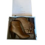 LC Lauren Conrad Sweatpea Cognac Stacked Heat Ankle Bootie Womens Size 7.5 Photo 4