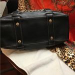 Michael Kors Brookville Black Signature Canvas/Leather Satchel Handbag Purse Photo 2