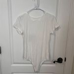 American Eagle Women's Medium White Short-Sleeve Bodysuit Casual Spring NWOT Photo 1
