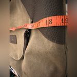 K2 Classic Fashion The Genova Hobo Tote Bag Green Canvas & Leather 18”x16” Brown Photo 7