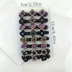 8pcs shiny crystal stone braided four Photo 4