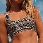 NEW Seea Free People Seea Georgia Surf Top navy mini chevron, S Blue Photo 0