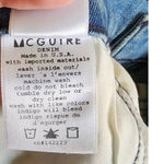 McGuire Denim Flared Cutout Knee Raw Hem 15H Jeans Long Tall Size 28 Photo 4