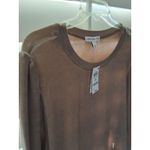 And Now This Womens Trendy Plus Size 2X Ribbed Crewneck Almond Tan NEW $29 Top Photo 2