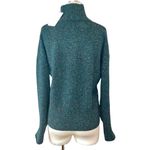 autumn cashmere  Boxy Mock Neck Sweater in Fir Green XSmall New Knit Top Photo 5