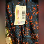 LuLaRoe Joy Black Red Blue Botanical Vest Photo 5