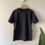 Lululemon  Cut Above Tee in Black Stretch French Terry Short Sleeve Slit Sides Photo 3