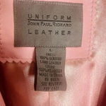 Uniform John Paul Richard Genuine Lame Leather Jacket Pink Size L Photo 2