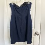 Aryn K  Navy Blue Strapless Dress Photo 1
