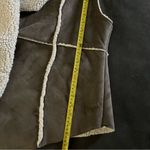 Dylan  faux suede and shearling vest brown and tan size petite small Photo 5