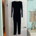 SheIn Black One Piece Scoop Neck Bodysuit Photo 2